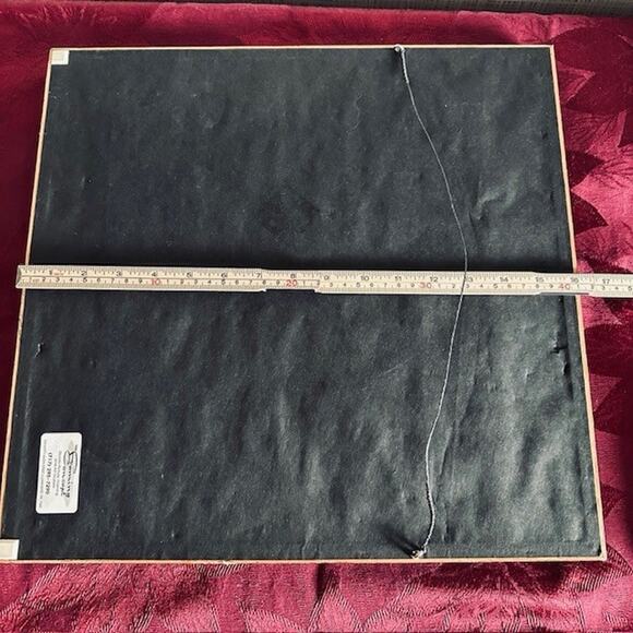 Vintage Needlepoint 16" Wood Framed Artwork, Forsyth Park, Savannah GA Folk Art - Picture 9 of 15